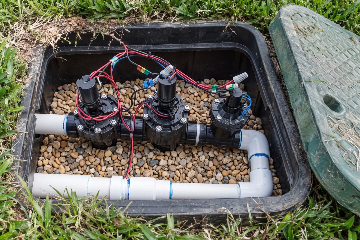 Flooded valve box, after the work